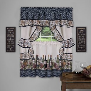 Grape Wine Kitchen Curtains | Wayfair